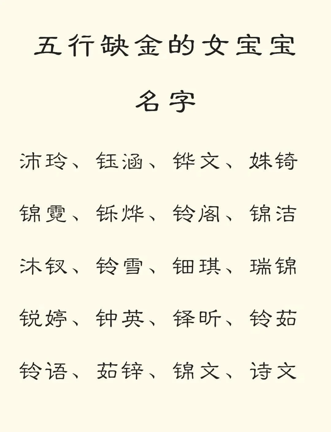 五行属金字大全