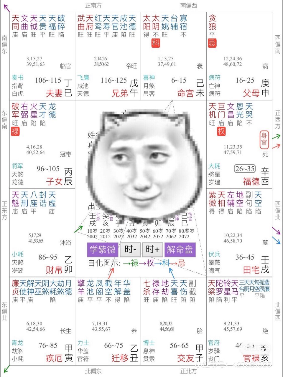 紫薇命盘免费详解