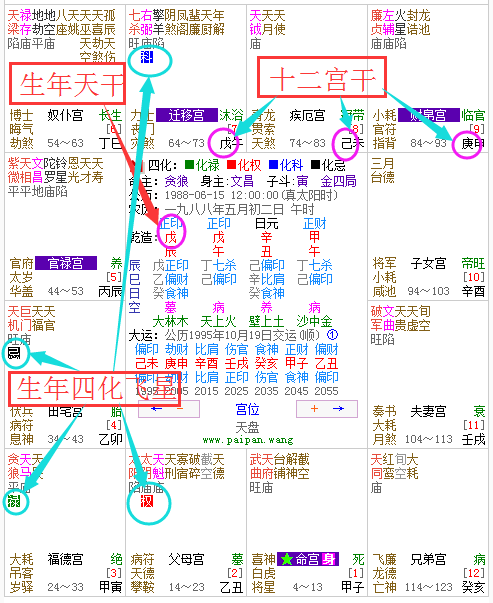 科普展现:紫薇命盘排盘（紫微命盘排盘）