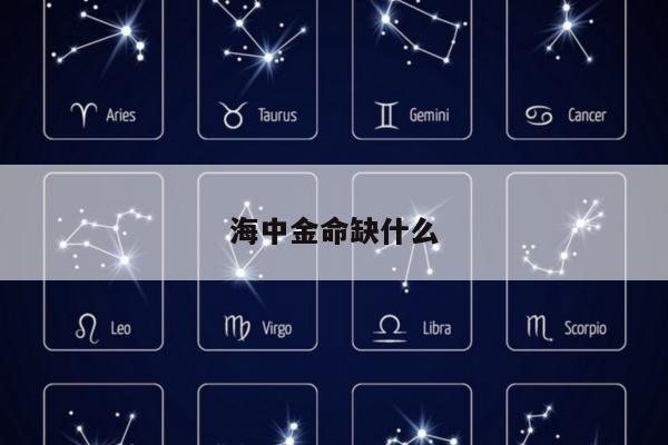 海中金命缺什么