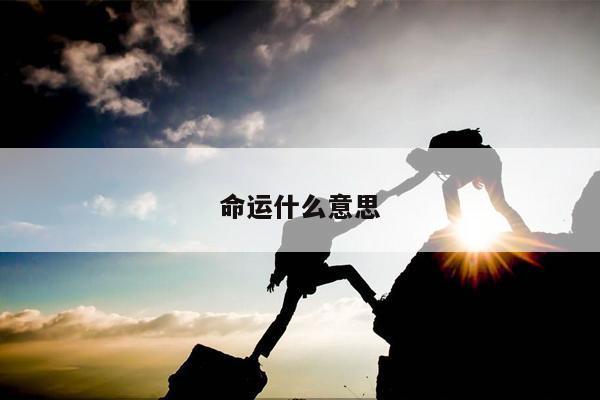 命运什么意思