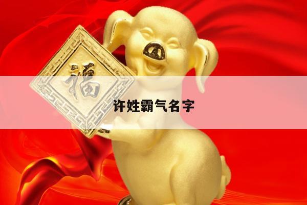 许姓霸气名字