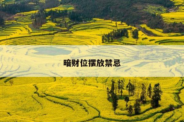 暗财位摆放禁忌