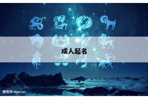 成人起名