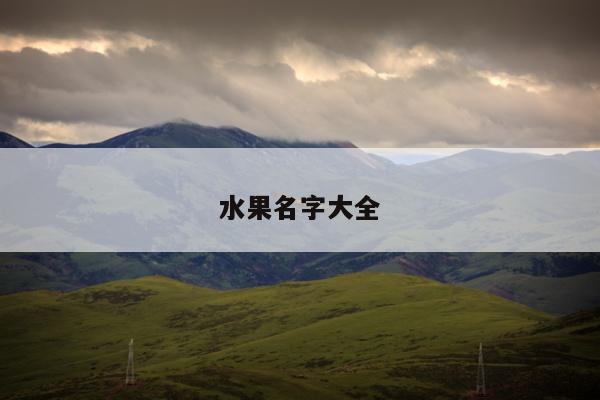 水果名字大全